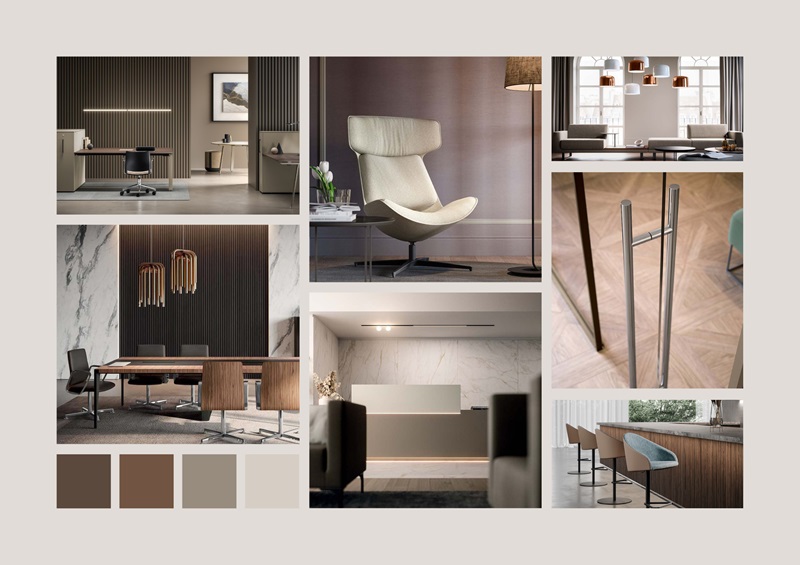 Moodboard Luxe kantoorinrichting