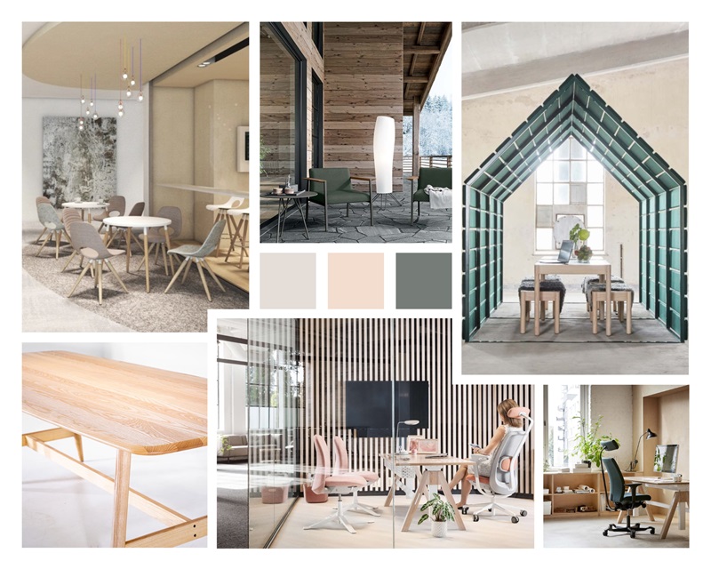 Moodboard Scandinavische kantoorinrichting